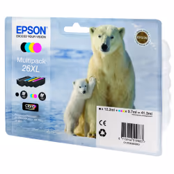 Epson Polar bear Cartouche "Ours Polaire" - Encre Claria Premium MP (XL), Noir, Cyan, Magenta, Jaune, Encre à pigments, Encre ...
