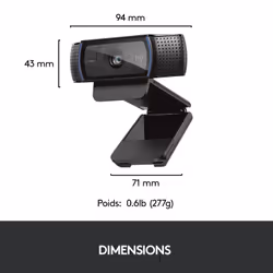 Logitech Hd Pro C920 webcam 3 MP 1920 x 1080 pixels USB 2.0 Noir - Vue supplémentaire 7