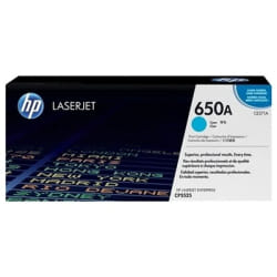 HP 650A toner LaserJet cyan authentique