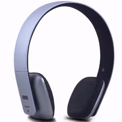 Casque Bluetooth Audio Sans Fil Gris Ultra Léger - Micro NFC Discret Autonomie 12h - Supra Auriculaire Aural- August EP636