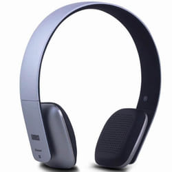 Casque Bluetooth Audio Sans Fil Gris Ultra Léger - Micro NFC Discret Autonomie 12h - Supra Auriculaire Aural- August EP636
