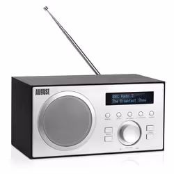 Radio FM DAB Bluetooth Bois Secteur MP3 Lecteur clé USB Radio numérique Terrestre DAB Plus Digital - Noir - August MB420 -