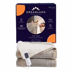 Dreamland 16998 couverture et coussin chauffant Couverture chauffante 150 W Beige Polyester, Velours
