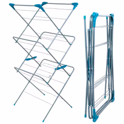 Beldray LA050397, Séchoir sur pieds, Acier, Turquoise, 15 m, 3 étagères, 640 mm