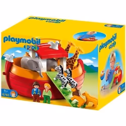 Jouet - PLAYMOBIL - Arche de Noé Transportable - 2 personnages - Bateau - Animaux