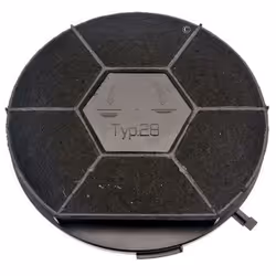 Filtre charbon rond type 28 CHF28/1 (à l'unite) pour hotte WHIRLPOOL, IGNIS, ELECTROLUX, ARISTON HOTPOINT, BAUKNECHT, FAGOR,  ...