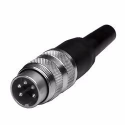 Amphenol T3504001, 5 A, 250 V, Droit, Mâle, Argent, IP40
