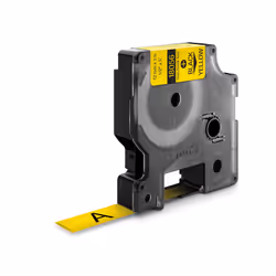 DYMO Bagues Thermorétractables IND- 12mm x 1,5m, Noir sur jaune, Multicolore, -55 - 135 °C, UL 224, MIL-STD-202G, MIL-81531,  ...