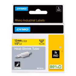 DYMO Bagues Thermorétractables IND- 12mm x 1,5m
