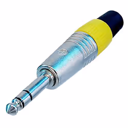 Neutrik NTR-NP3C, 1/4", Noir, Argent, Jaune, Laiton, Nickel, Polyamide, Polyoxyméthyléne (POM), Acier zingué, Nickel, IEC 606 ...
