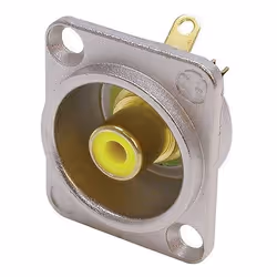 Neutrik NTR-NF2D-4, RCA, Argent, Laiton, Nickel, Acier zingué, Nickel, UL 94 HB, IEC 601-14, IP 40, IEC 68-2-20, 26 mm