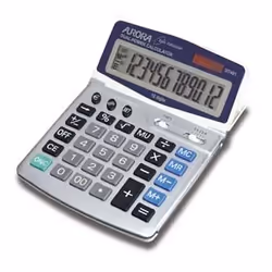 Aurora DT401, Bureau, Calculatrice basique, 12 chiffres, 1 lignes, Gris