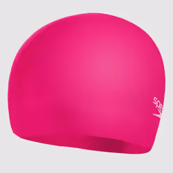 Speedo Junior Plain Moulded, Rose, Casquette, Femelle, Enfant, Natation, One Size