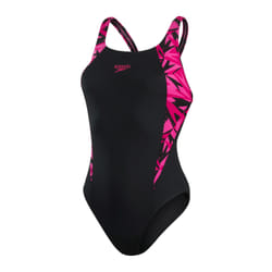 Maillot de bain 1 pièce femme Speedo Eco+ H-Boom Splice Muscleb - Noir/Rose - Taille 40