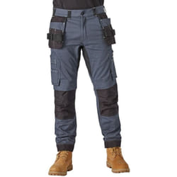 Dickies - Pantalon de travail à poche genouillères slim fit Holster Universal flex Gris / Noir 44