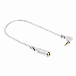 Hama Cable Adapter 2.5 mm Jack Plug - 3.5 mm Jack Socket, 2,5 mm, Blanc