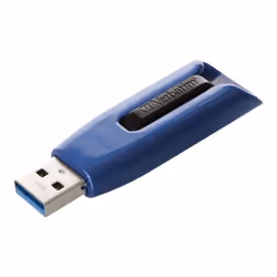 Verbatim Clé USB V3 MAX de 64 Go, 64 Go, USB Type-A, 3.2 Gen 1 (3.1 Gen 1), Slide, 10 g, Bleu