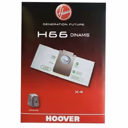 Boite de 4 sacs H66 pour aspirateur HOOVER 35600852 Appareils compatibles : [ASPIRATEUR HOOVER: ] LA11011, RH56354, S2474, S2 ...