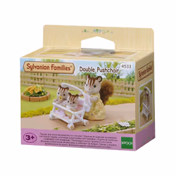 Sylvanian Families La poussette double, Figurine jouet, 3 an(s), Multicolore