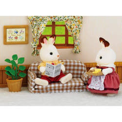 Sylvanian Families Le papa Lapin Chocolat et salon