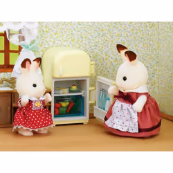 Sylvanian Families La maman Lapin Chocolat et réfrigérateur, 3 an(s), Multicolore, Polystyrène, Plastique