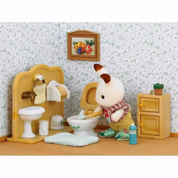 Sylvanian Families Le frère Lapin Chocolat et toilettes, 3 an(s), Couleurs assorties, Polystyrène, Plastique, Acrylonitrile-B ...