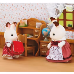 Sylvanian Families La fille Lapin Chocolat et bureau, 3 an(s), Couleurs assorties, Polystyrène, Plastique, Acrylonitrile-Buta ...