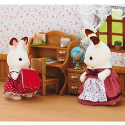 Sylvanian Families La fille Lapin Chocolat et bureau