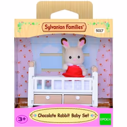 Sylvanian Families Le bébé Lapin Chocolat et lit, 3 an(s), Multicolore, Polystyrène, Plastique