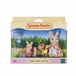 Sylvanian Families Le tricycle et mini voiture bébés, Figurine jouet, 3 an(s), Multicolore