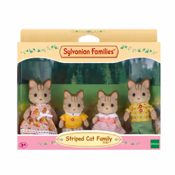 Sylvanian Families La famille Chat Tigré, 3 an(s), Couleurs assorties, Polystyrène, Plastique, Acrylonitrile-Butadiène-Styrèn ...