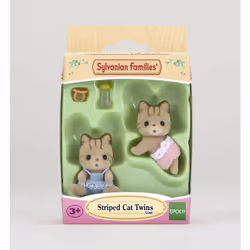 Sylvanian Families Les jumeaux chat tigré, 3 an(s), Couleurs assorties, PVC, Plastique