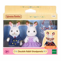 Sylvanian Families Les grands-parents lapin chocolat, 3 an(s), Couleurs assorties, Polystyrène, Plastique, Acrylonitrile-Buta ...