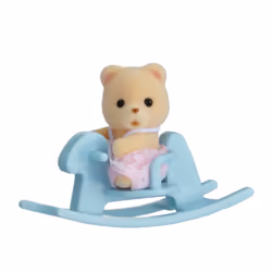 Sylvanian Families Le bébé Ours et cheval à bascule, 3 an(s), Couleurs assorties, Bleu, Plastique, Acrylonitrile-Butadiène-St ...