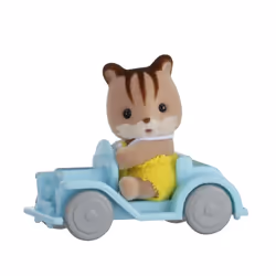Sylvanian Families Le bébé écureuil et voiture, 3 an(s), Couleurs assorties, Bleu, Polyvinyl chloride (PVC), Plastique, Polys ...