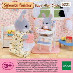 Sylvanian Families La chaise haute pour bébé, Figurine jouet, 3 an(s), Multicolore