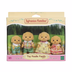 Sylvanian Families La famille Caniche, 3 an(s), Multicolore, Polystyrène, Plastique, Polyvinyl chloride (PVC)