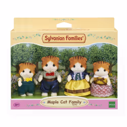 Sylvanian Families La famille Chat Roux, 3 an(s), Multicolore, Polyvinyl chloride (PVC), Acrylonitrile-Butadiène-Styrène (ABS ...