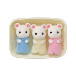 Sylvanian Families Les triplés souris marshmallow