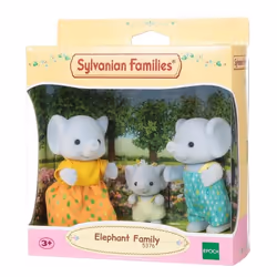 Sylvanian Families La famille Éléphant, 3 an(s), Multicolore, Polyvinyl chloride (PVC)