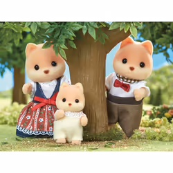 Sylvanian Families La famille Chien Caramel, 3 an(s), Multicolore, Polyvinyl chloride (PVC), Polystyrène, Élastomère thermopl ...