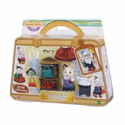 Sylvanian Families La valisette de mode et grande sœur chat bicolore, 3 an(s), Multicolore, Polyvinyl chloride (PVC), Polysty ...