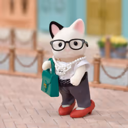 Sylvanian Families La valisette de mode et grande sœur chat bicolore - Vue supplémentaire 5