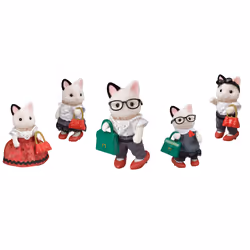 Sylvanian Families La valisette de mode et grande sœur chat bicolore - Vue supplémentaire 8