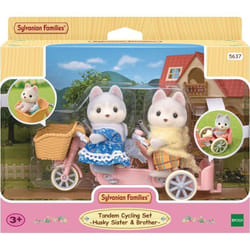 Sylvanian Families Les frères et sœurs husky et leur tandem