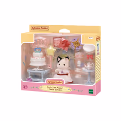 Sylvanian Families La fille chat bicolore et son goûter d’anniversaire
