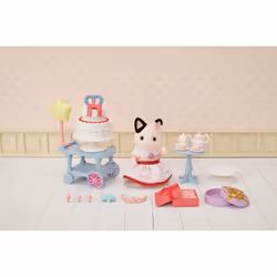 Sylvanian Families La fille chat bicolore et son goûter d'anniversaire - Vue supplémentaire 6