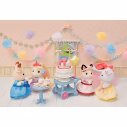 Sylvanian Families La fille chat bicolore et son goûter d'anniversaire - Vue supplémentaire 8