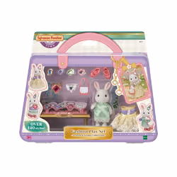 Sylvanian Families La valisette de mode et grande sœur lapin neige, 3 an(s), Multicolore, Polyvinyl chloride (PVC)