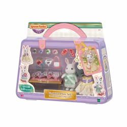 Sylvanian Families La valisette de mode et grande sœur lapin neige